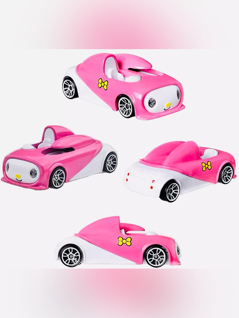 My Melody Pink Bow Convertible Toy Car for Kids - Cute Pullback Vehicle